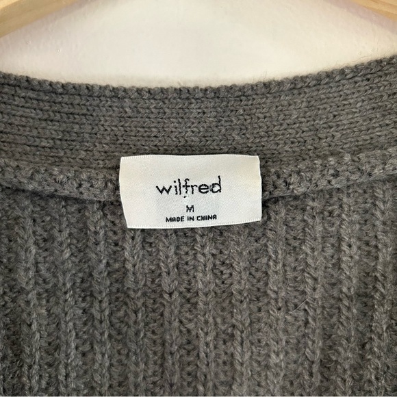 Wilfred Aritizia Cortado Cardigan in Heather Dark Olive sz M - Picture 3 of 5